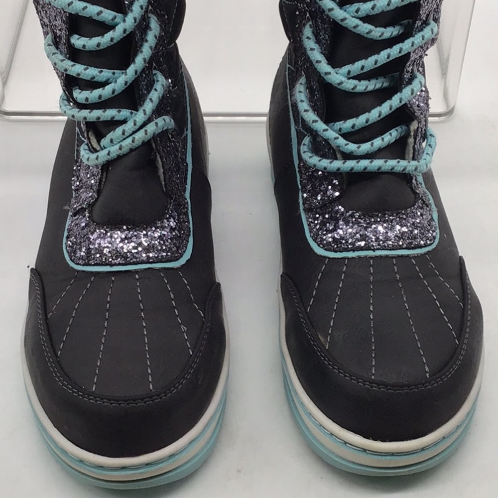 Justice Blue/Gray Faux Fur Snow Boot - Picture 8 of 10